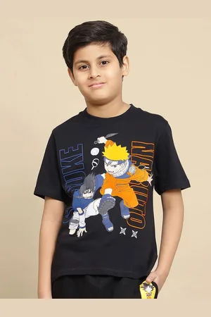 Kidsville Boys Naruto Graphic Printed Round Neck Cotton T-shirt