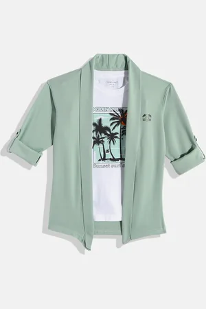 CHARCHIT Boys Printed T-shirt With Shrug
