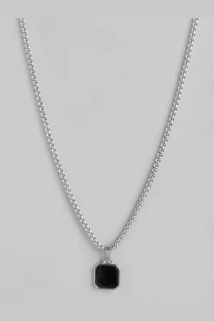 PARIS HAMILTON UNISEX Cubic Zirconia Square Pendant With Chain