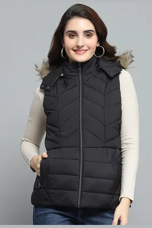 Monte Carlo Women Hooded Solid Casual Parka Jacket