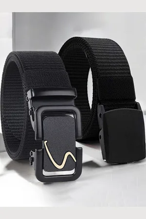 Metronaut Men Pack Of 2 Textured Belt