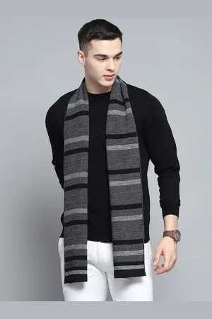 Monte Carlo Men Striped Merino Wool Mufflers