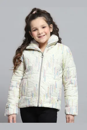 Monte Carlo Girls Mock Collar Self Design Casual Lightweight Padded Jacket