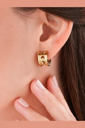 Cerruti 1881 Gold-Plated Classic Half Hoop Earrings