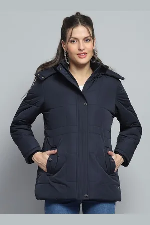 Monte Carlo Women Hooded Solid Casual Parka Lightweight Jacket