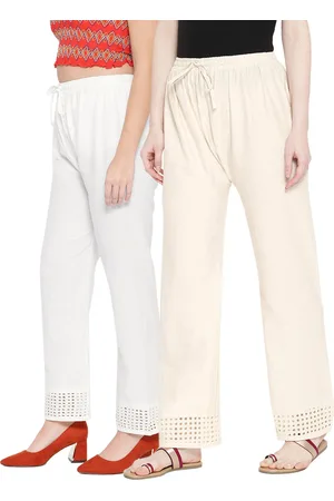 Kalini Pack Of 2 Cotton Straight Palazzos