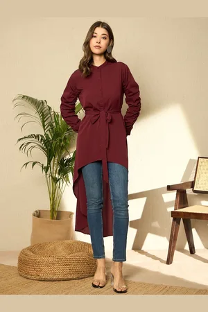Berrylush Bishop Sleeves High-Low Longline Top