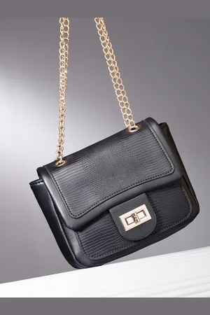 French Connection Structured Animal Textured Shoulder Bag