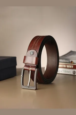 Provogue Men Textured Leather Belt