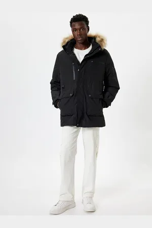 Koton Men Hooded Colourblocked Casual Parka Jacket