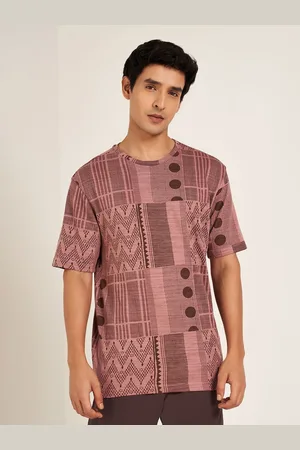 Pantaloons Men Geometric Printed Round Neck Cotton T-shirt