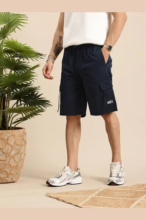 Mast & Harbour Men Pure Cotton Loose Fit Cargo Shorts