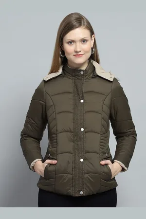 Monte Carlo Women Hooded Solid Casual Parka Lightweight Jacket