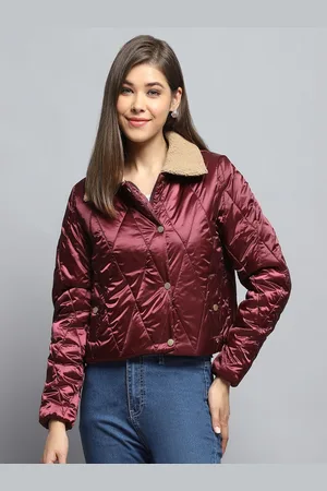 Monte Carlo Women Spread Collar Solid Casual Lightweight Parka Jacket