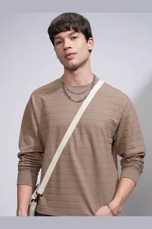 Highlander Men Knitted Textured Round Neck Relaxed Dropshoulder Sweatshirt