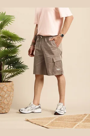 Mast & Harbour Men Pure Cotton Loose Fit Cargo Shorts