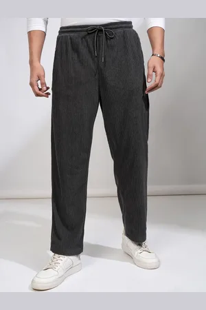 Highlander MenCorduroy Textured Elasticated Korean Style Loose Pant