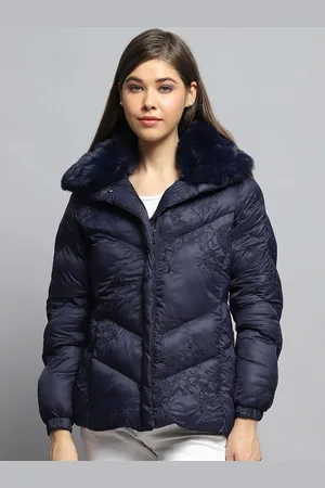 Monte Carlo Women Spread Collar Solid Casual Lightweight Parka Jacket