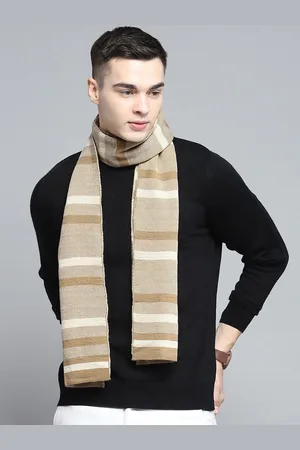 Monte Carlo Men Striped Merino Wool Mufflers
