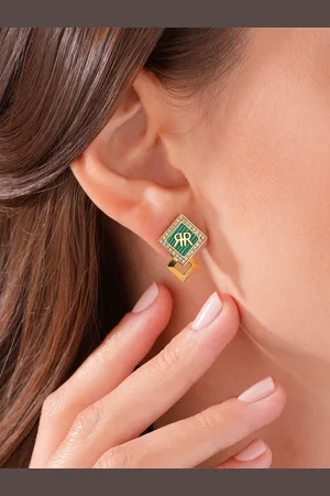 Cerruti 1881 Gold-Plated Square Studs Earrings