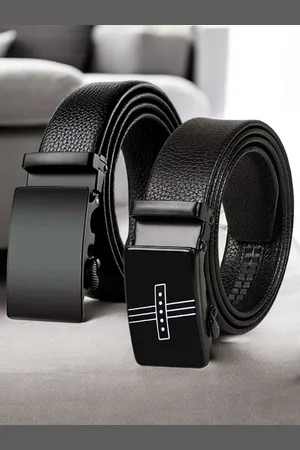 Metronaut Men Textured 2 PU Belt