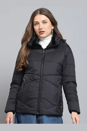 Monte Carlo Women Mock Collar Solid Casual Lightweight Padded Jacket