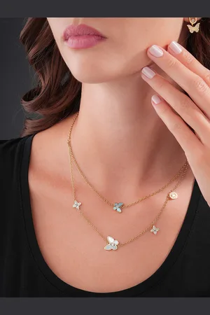 Cerruti 1881 Stone-Studded Stainless Steel Layered Necklace