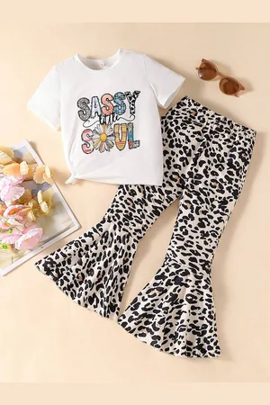 BAESD Girls Printed Top with Palazzos