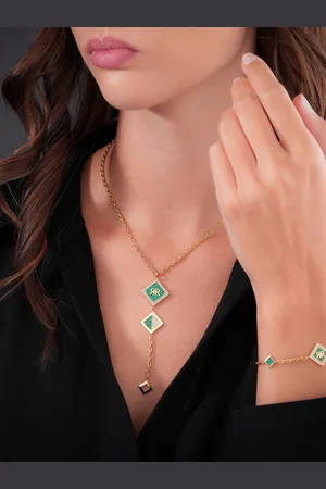 Cerruti 1881 Stone-Studded Stainless Steel Necklace