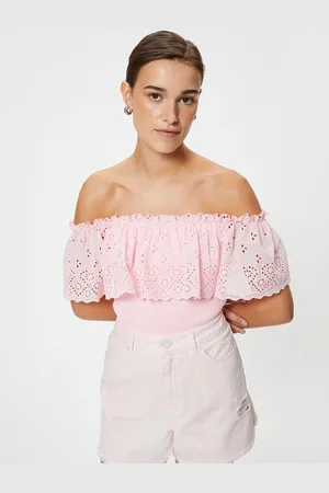 Koton Women Self Design Off-Shoulder Top