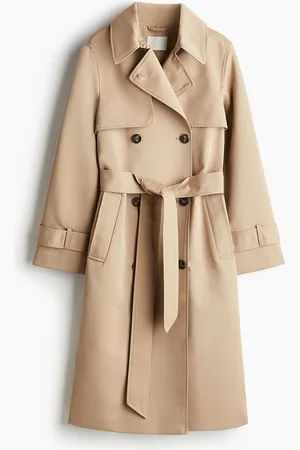 H&M Double-Breasted Twill Trench Coat