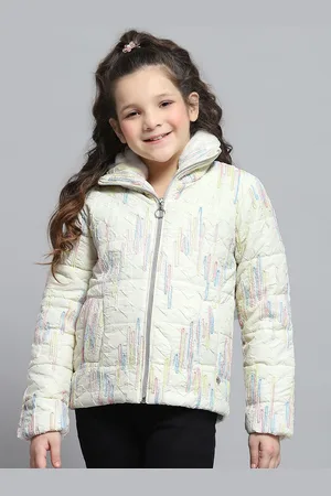 Monte Carlo Girls Mock Collar Self Design Casual Lightweight Padded Jacket