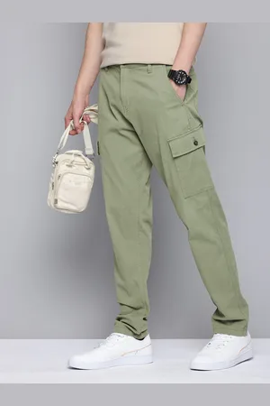 Flying Machine Men Relaxed Tapered Fit Cargos Trousers