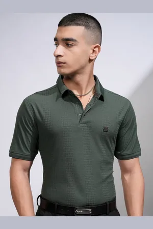 Highlander Men Knitted Textured Polo T-shirt