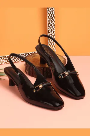 DressBerry Women Square Toe Kitten Mules