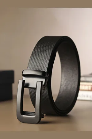 Provogue Men Textured Leather Belt