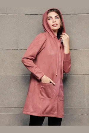 Miss Chase Women Hooded Solid Casual Tailored Jacket