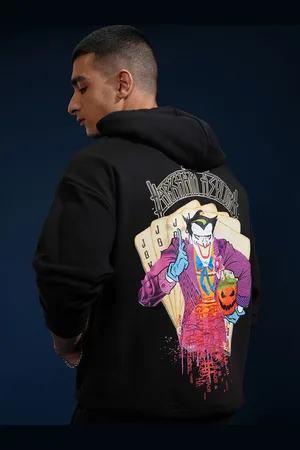 Highlander Warner Bros Joker Men Hooded Drop Shoulder Oversized Sweatshirt