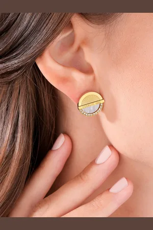 Cerruti 1881 Gold-Plated Contemporary Studs Earrings