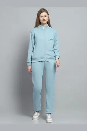 Monte Carlo Women Typography Printed Mock Collar Tracksuits