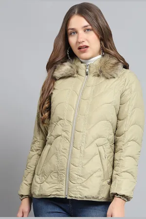 Monte Carlo Women Mock Collar Solid Casual Lightweight Parka Jacket