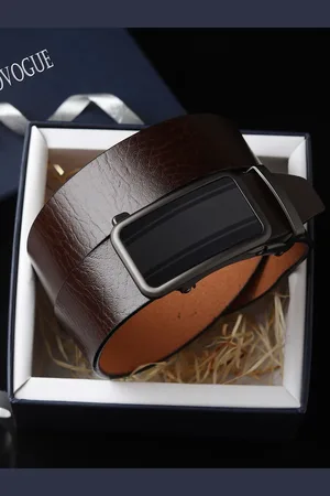 Provogue Men Textured Leather Belt