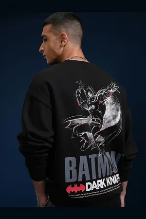 Highlander Warner Bros Batman Men Hooded Drop Shoulder Oversized Sweatshirt