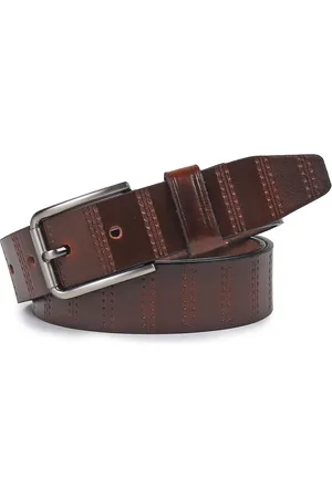 Provogue Men Textured Leather Belt