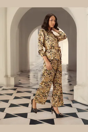 all about you Indie Florals Printed Co-Ords with Tie-Up Belt