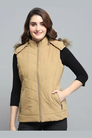 Monte Carlo Women Hooded Solid Casual Parka Jacket