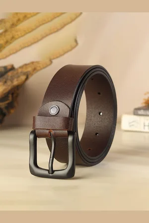 Provogue Men Textured Leather Belt