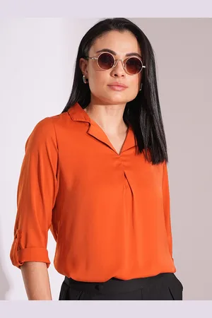 Globus Collared Roll Up Sleeve Shirt Style Work Wear Top