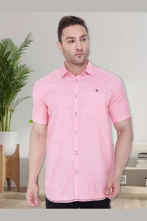 Kuons Avenue Men Pink Smart Slim Fit Opaque Casual Shirt