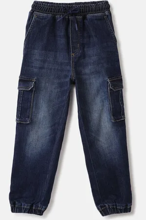 Blue Giraffe Boys Cotton Mid-Rise Heavy Fade Jogger